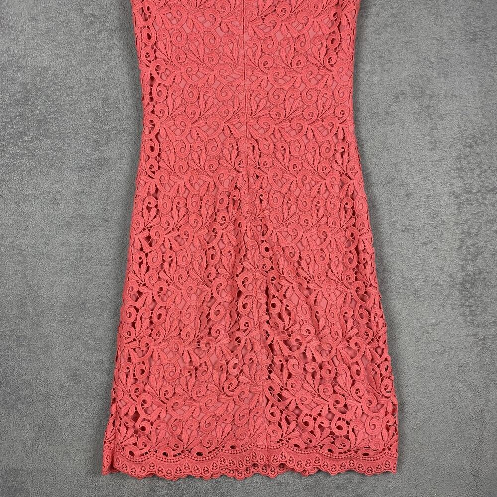 Lauren Ralph Lauren Dress Womens 2 Pink Lace Sleeveless Sheath Formal Cocktail - Picture 6 of 13